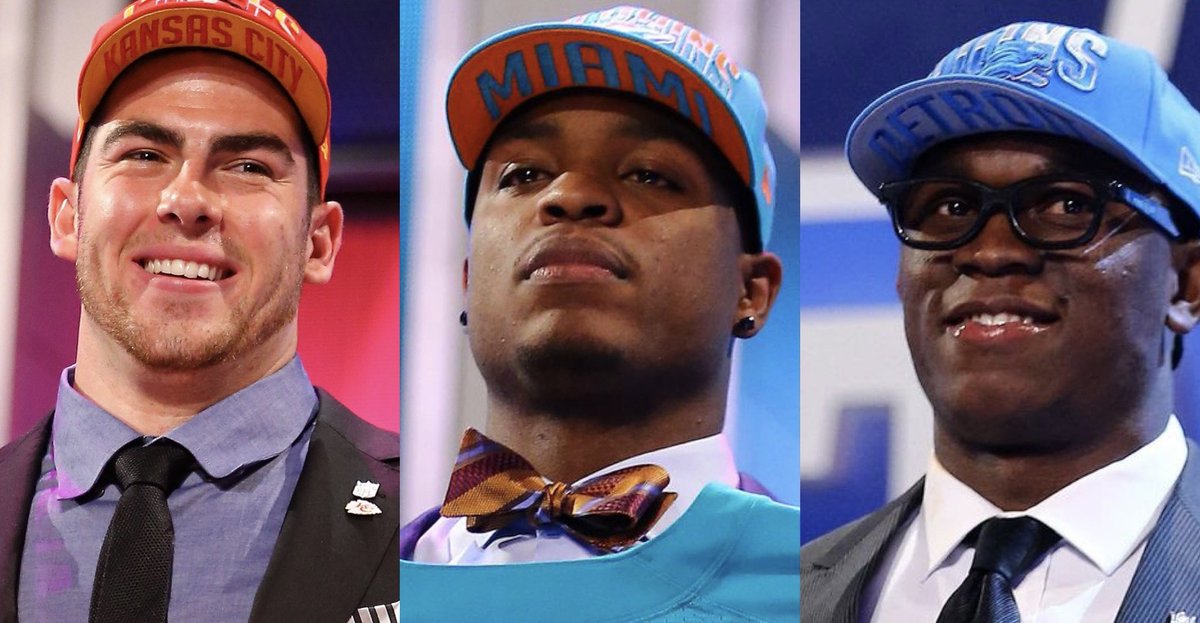 RookieWatxh's tweet photo. The 2013 NFL Draft may officially be the WORST draft of all-time.

1. Eric Fisher (out of league)
2. Luke Joeckel (out of league)
3. Dion Jordan (out of league)
4. Lane Johnson (Eagles)
5. Ezekiel Ansah (out of league)
6. Barkevious Mingo (out of league)
7. Jonathan Cooper (out of league)
8. Tavon Austin (out of league)
9. Dee Milliner (out of league)
10. Chance Warmack (out of league)
11. D.J. Fluker (out of league)
12. D.J. Hayden (out of league)
13. Sheldon Richardson (out of league)
14. Star Lotulelei (out of league)
15. Kenny Vaccaro (out of league)
16. EJ Manuel (out of league)
17. Jarvis Jones (out of league)
18. Eric Reid (out of league)
19. Justin Pugh (Giants)
20. Kyle Long (out of league)
21. Tyler Eifert (out of league)
22. Desmond Trufant (out of league)
23. Sharrif Floyd (out of league)
24. Bjoern Werner (out of league)
25. Xavier Rhodes (out of league)
26. Datone Jones (out of league)
27. DeAndre Hopkins (Titans)
28. Sylvester Williams (out of league)
29. Cordarrelle Patterson (Falcons)
30. Alec Ogletree (out of league)
31. Travis Frederick (out of league)
32. Matt Elam (out of league)

Just FOUR players from the first round of this class are still in the NFL 😳