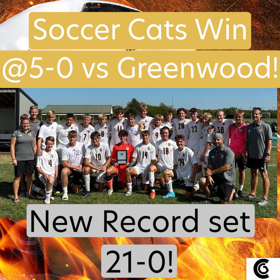Our LR Soccer Cats competed in their last home game of the regular season tonight and they beat Greenwood 5-0. This was also a District matchup game. Goals tonight were 1 Carson, 1 Easton, and a 🎩 trick by Stew Mac! This also brings Goodson’s clean sheet record to 15 on the year
