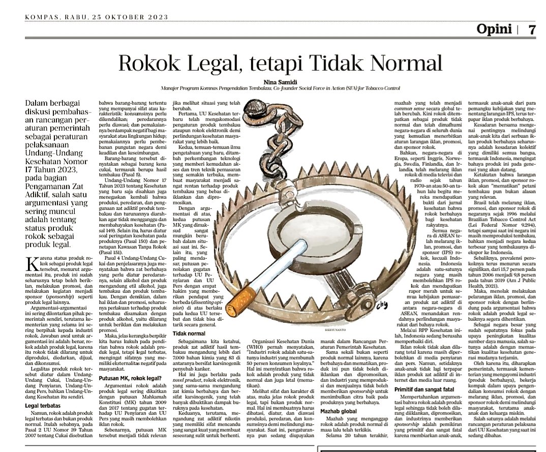 Rokok.. Produk legal yg abnormal!