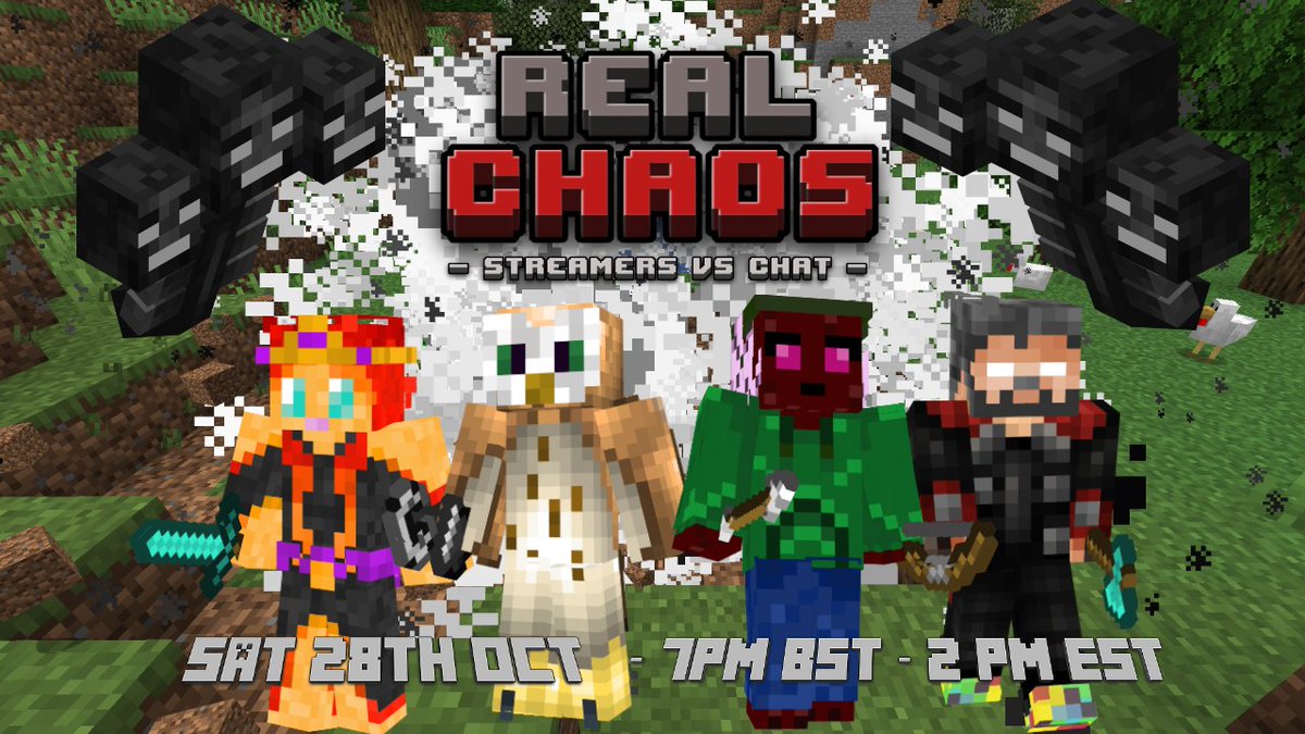 Streamers Vs Chat. who will win. find out this Saturday when <a href="/Slacklizard/">SlackLizard</a> <a href="/HoplesThe/">Hoples The Snek (commissions open)</a> <a href="/hugestormyowl/">Hugestormyowl</a> and myself take you guys on.