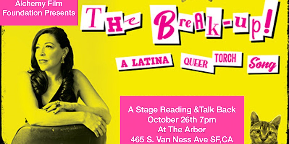 madisonyoung's tweet image. On October 26th at 7pm AFF is proud to present The Break-Up! A Latina Queer Torch Song written and performed by Tina D'Elia and Directed by Mary Guzmán.

Join us for this exciting new stage reading!

Tickets here:
eventbrite.com/e/the-break-up…