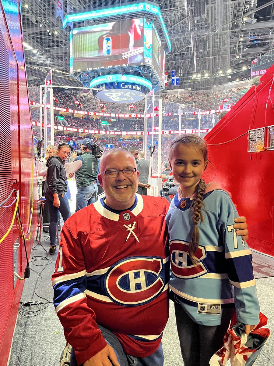 MikeMontrealer's tweet photo. Catherine got to ride the Zamboni! So lucky!! #habselfie merci @CanadiensMTL https://t.co/v91SonmFue