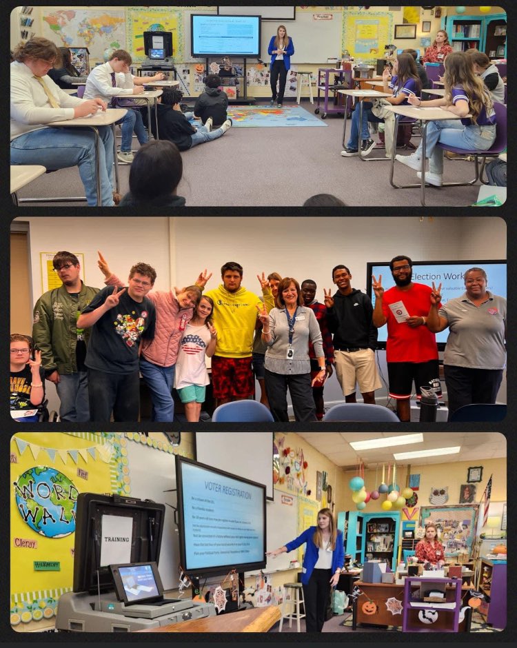 The fall school tour has begun. Love sharing the importance of voting with students!! 🇺🇸✌🏻