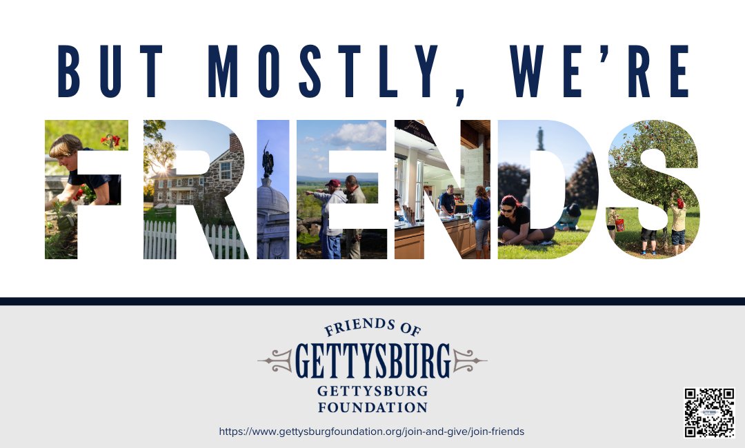 gburgfoundation's tweet photo. “We are volunteers… but mostly, we’re Friends.”
Receive benefits and aid in preservation by joining the Friends of Gettysburg. Take part in preservation of the legacy and lessons for generations to come.
Join the Friends: https://t.co/M68aOonC4R
#JoinTheFriends #Gettysburg https://t.co/HSwluLM8B5