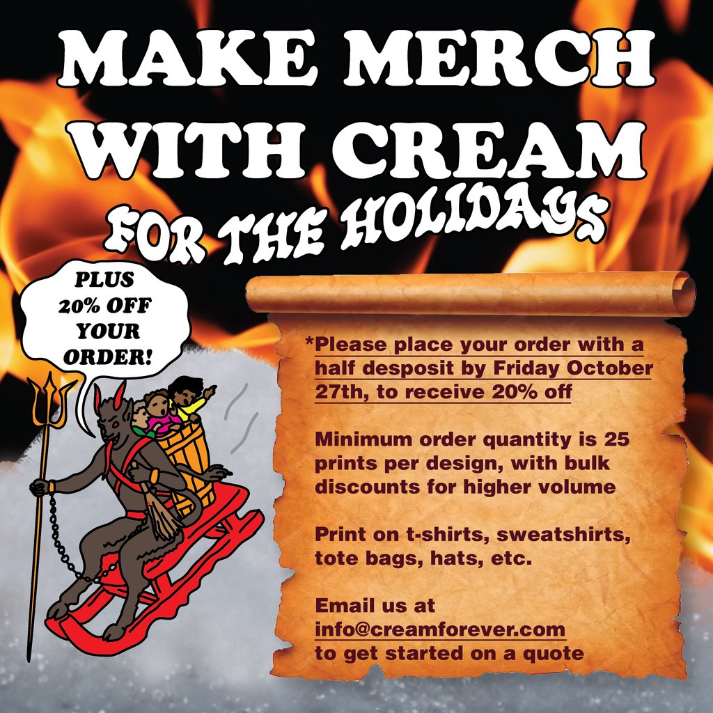 🚨ATTN VENDORS:🚨⁠
 🐸 We are offering a 20% discount!

⁠For more information on our selection of materials as well as specialty inks (Coffee, Chocolate, Glow in the dark, Etc)

 place an order with us at info@creamforever.com ⁠
