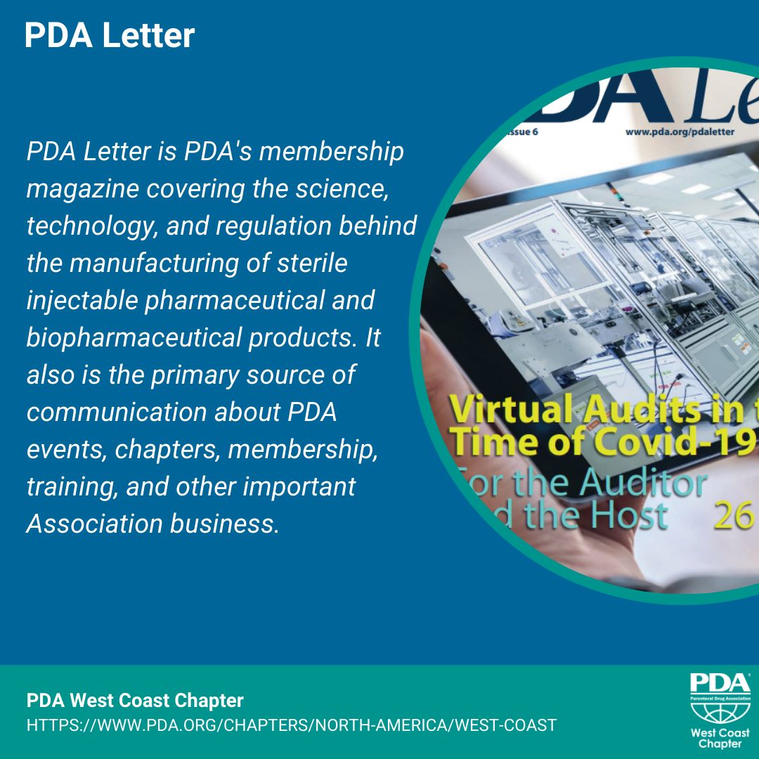 PDA Letter is PDA's membership magazine covering the science, technology, and regulation behind the manufacturing of sterile injectable pharmaceutical and biopharmaceutical products.

pda.org/pda-letter-por…

<a href="/PDAonline/">PDA</a>