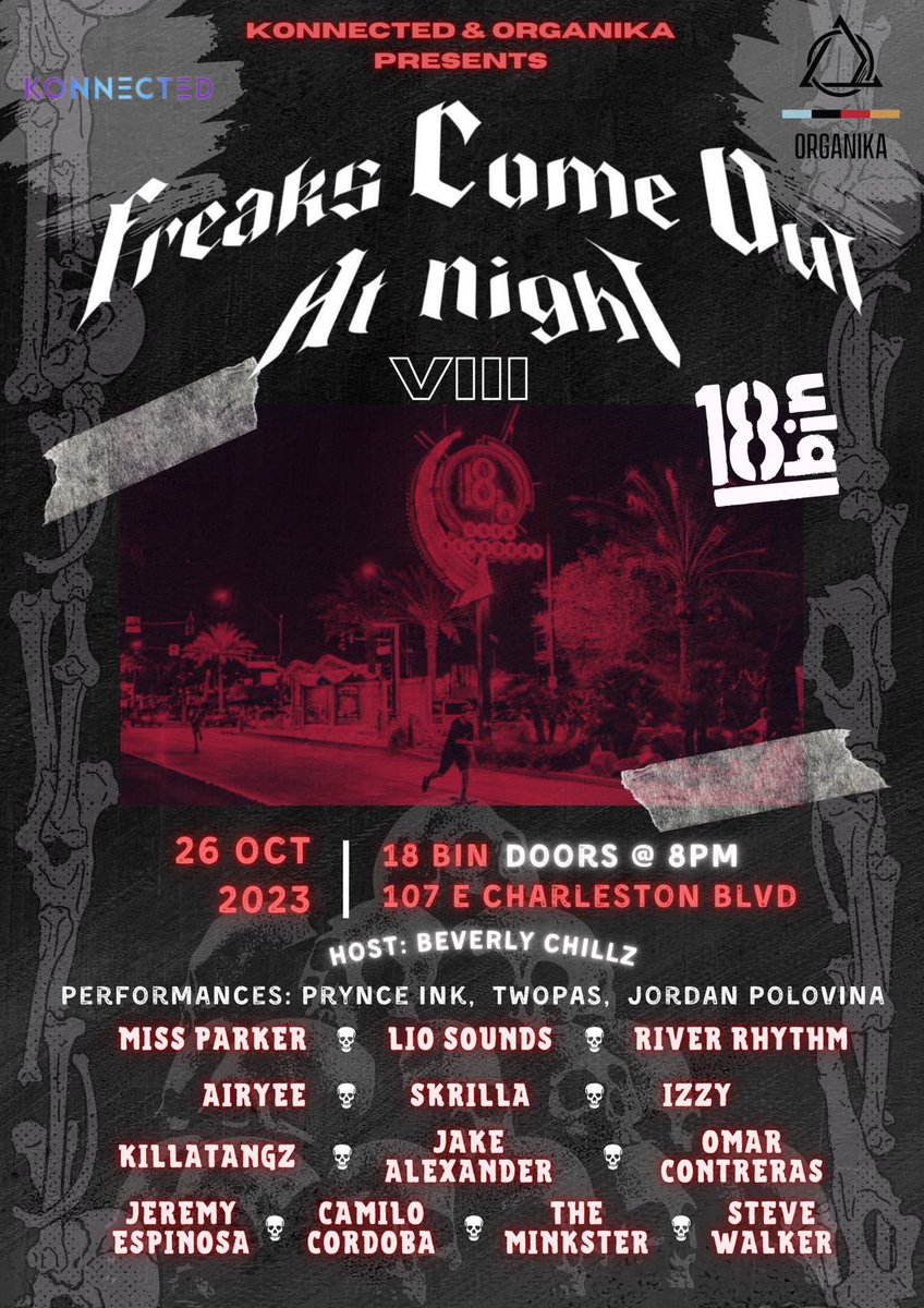 18Bin this Thursday to start the Halloween festivities off. Lineup is stacked 😮‍💨😮‍💨😮‍💨