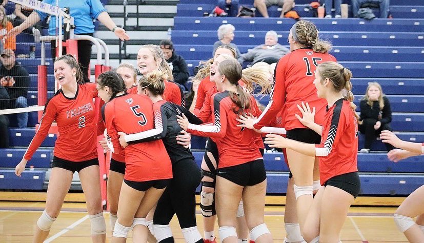 VolleyballFUHS's tweet photo. These pictures show how much these ladies love their teammates and how they will fight to the end for each other. The result of last nights game is a testimony to their commitment to one another. I  cannot express how much we appreciated everyone that came out to share in that ❤️ https://t.co/hrYJYPXGkh