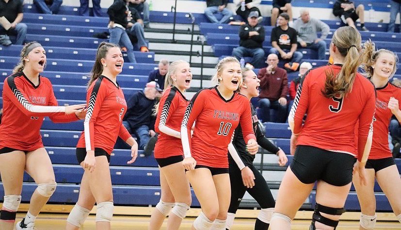 VolleyballFUHS's tweet photo. These pictures show how much these ladies love their teammates and how they will fight to the end for each other. The result of last nights game is a testimony to their commitment to one another. I  cannot express how much we appreciated everyone that came out to share in that ❤️ https://t.co/hrYJYPXGkh