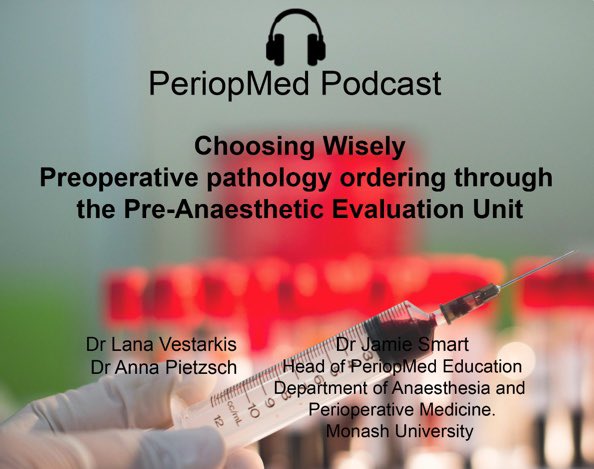 monashperiopmed's tweet photo. Podcast: Choosing Wisely. For her MPoM Capstone Project, Lana Vestarkis worked with her colleague Anna Pietzsch to rationalise preop blood testing in elective surgery. Their project is having a major impact and has gone on to win a national prize.
https://t.co/NsRzGwwaAM https://t.co/yjTj7Z1Rdk