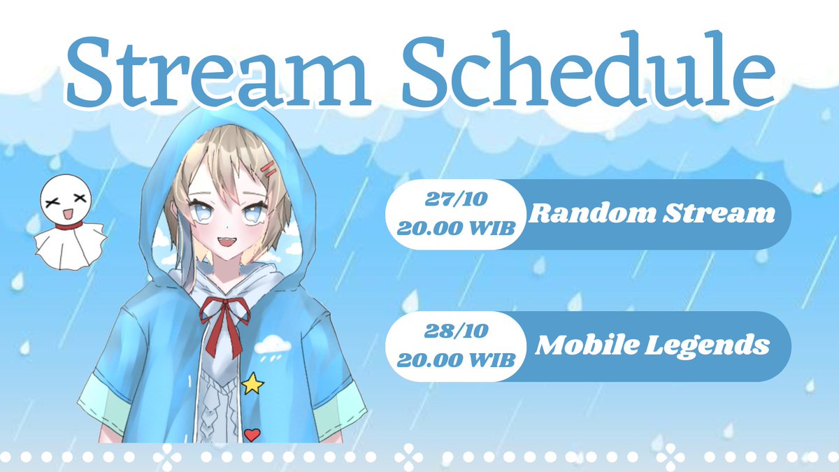 AwakaneYuma's tweet photo. 📅 STREAM SCHEDULE UPDATE 📅

✾ ┈⛧┈┈•༶ ⋇⋆✦⋆⋇ ༶•┈┈⛧┈ ✾

27 Oktober : Random stream [20.00 WIB]
28 Oktober : Mobile Legends [20.00 WIB]

✾ ┈⛧┈┈•༶ ⋇⋆✦⋆⋇ ༶•┈┈⛧┈ ✾

*Note: Jadwal bisa berubah kapan saja 💙 https://t.co/Fx8YgNJAS9