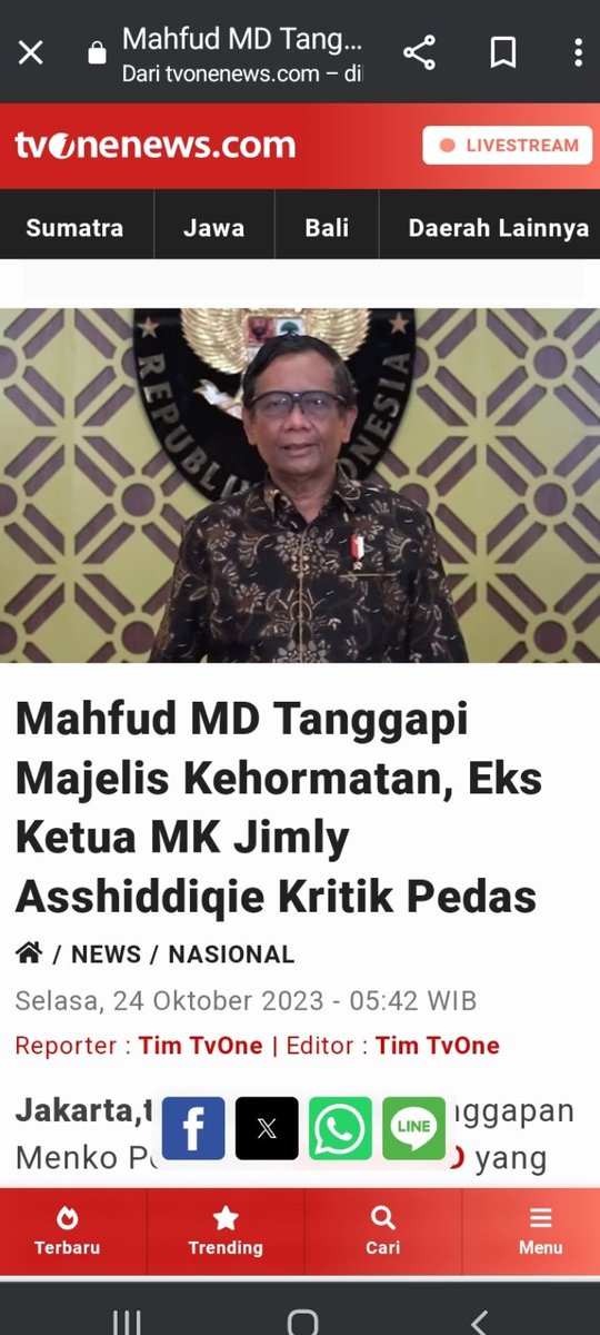Dari awal gue emang lebih percaya dgn ucapan Pak <a href="/mohmahfudmd/">Mahfud MD</a>.