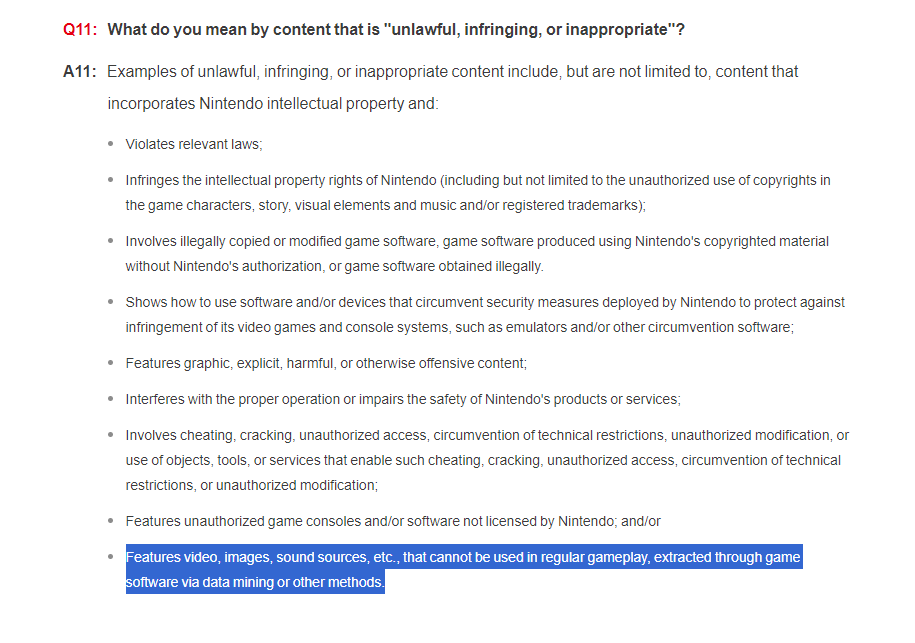 BoundaryBreak's tweet image. People are reaching out to me saying Nintendo updated their terms to sound almost like they're targeting Boundary Break specifically (see the highlighted bit in the image). And some people want to know what i think.

Im mostly just going to echo what i felt in the video i made…