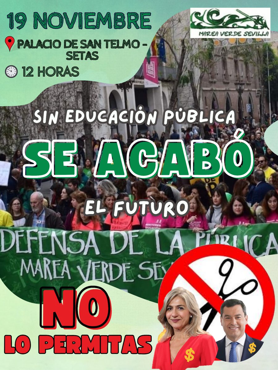 MareaVerde_SE's tweet photo. ¡Hoy es día de #Al19NMiércolesVerdes!💚
Ya seas docente, estudiante o familiar, ve a tu centro educativo de verde en apoyo a la escuela pública.
🤳Mándanos tu foto o súbela a redes sociales con este hashtag. https://t.co/hHCUu7CI69