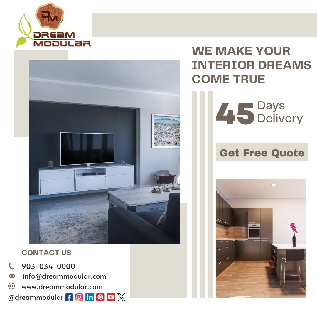 We Make Your Interior Dreams Come True - Dream Modular.
#interiordesign #interiordesigning #interiors #interiordecor #interiordreams #interiorinspiration #interiorideas #interiorinspo