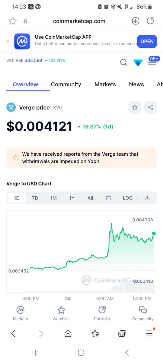 PhantomEcho007's tweet photo. Just how high can #xvg go?
So bullish on this #iso20022 #crypto right now.
Smart money loading up on #xvg!
$XVG #XVGCommunity #VergeFam #ISO20022 #XVGArmy #hbar #xlm #xrp #XRPArmy https://t.co/PzUeKvmHul