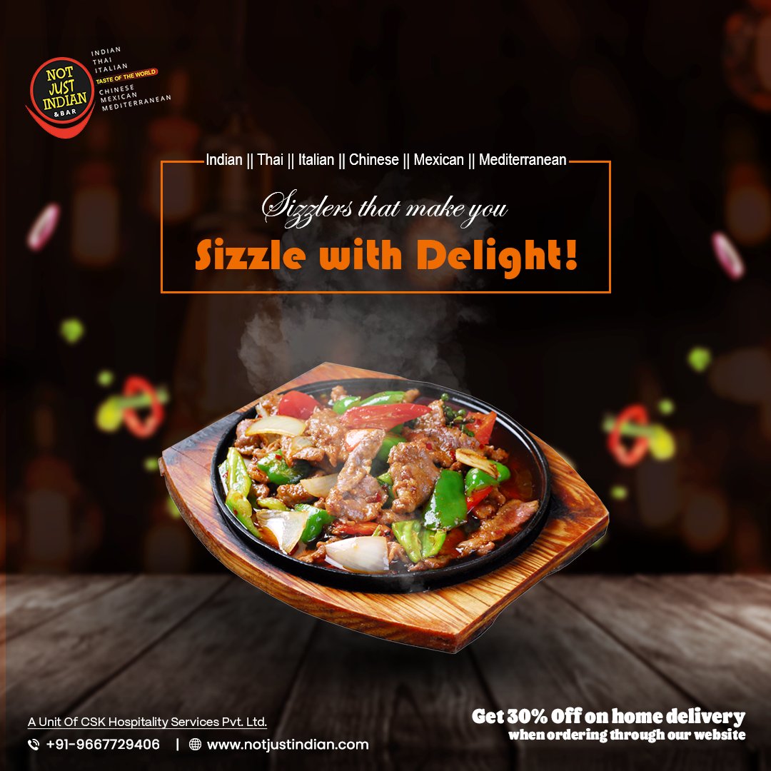 NotJustIndian1's tweet photo. Sizzle your taste buds with our fiery delights at Not Just Indian! 🔥 Indulge in the perfect blend of flavor and heat.

Visit - https://t.co/H2RMoalJIS

#notjustindian #notjustindianrestaurant #indirapuram #indirapuramrestaurant #SizzleSavorRepeat #SpicyIndulgence https://t.co/Mcs0Fd5X1g