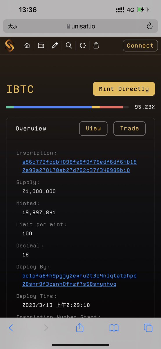 牛市来临之初，BRC20算是新的赛道 
现货ETC代码：IBTC
历经一天一夜终于打满，社区非常活跃，有望成为新时代标志性，代表铭文
有故事，有叙事
$ibtc #bitcoin   #IBTC $btc #BRC20 @IBTCBRC20