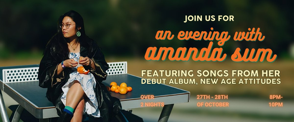 😄🎵 The best laugh in the business &amp; a voice that'll warm your autumn nights. Join us for 'An Evening with Amanda Sum' this Oct 27-28! #livemusic #theatre #pacifictheatre