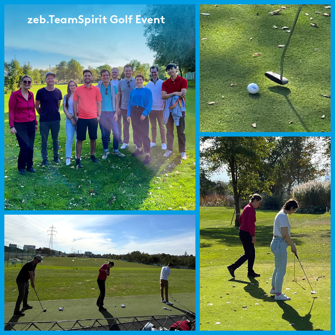 🙌 #havefun #together was the idea during our ⛳️#Golf beginner #training at the Marco Polo Golf course in Vienna. After short exercises on the driving range, we moved on to putting. 👏Many thanks to the organizers of this zeb.TeamSpirit #Event - can`t wait for the next.