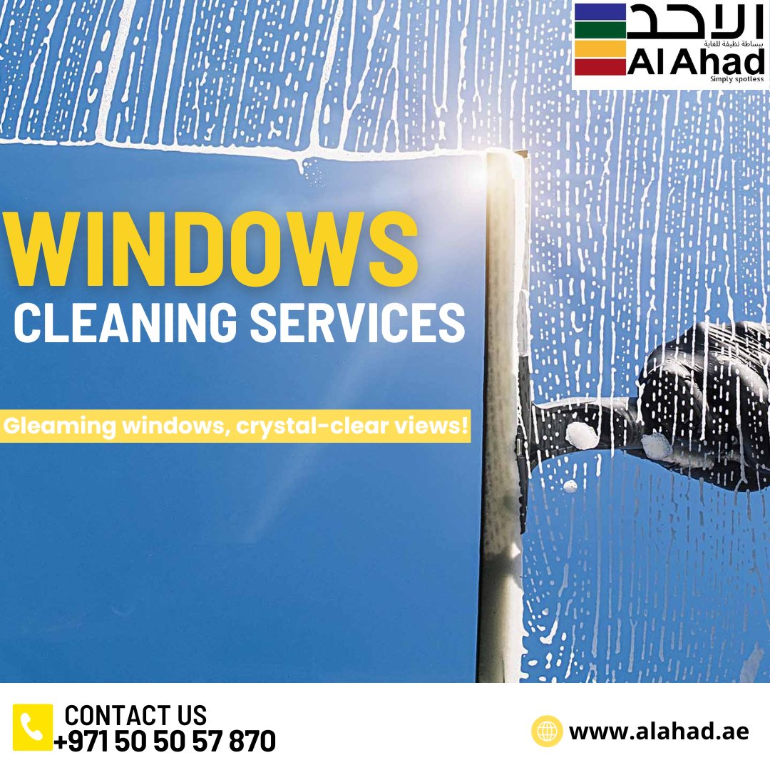 Gleaming windows, crystal-clear views! Our expert team transforms your space with a streak-free shine. Say goodbye to smudges and hello to brilliance! 💫

#Alahad #WindowCleaning #SparklingWindows #HomeCleaning #ProfessionalService #CleaningServicesDubai #ProfessionalCleaners \