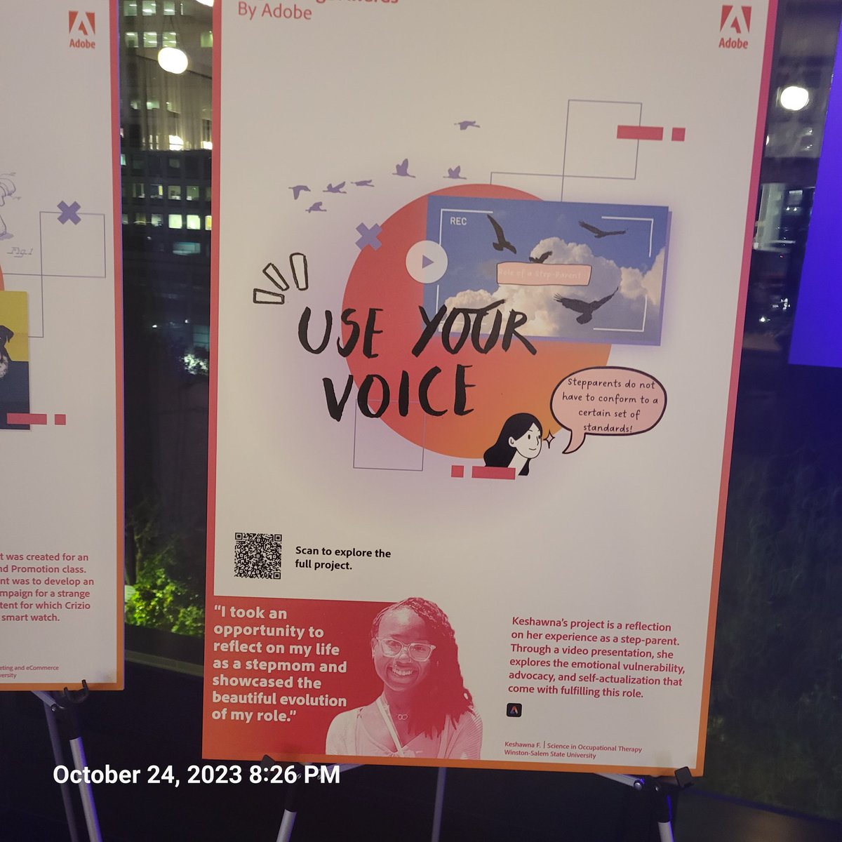CITI_WSSU's tweet photo. @WSSURAMS graduate student Keyshawna Fields , won an Adobe Edge Award, is presenting at #Adobe #EduMax2023. She presented at Adobe Max in LA. Congratulations Keyshawna &amp; Professor Cindy Bell @bellcsot for exemplary use of digital tools in Occupational Therapy courses at WSSU! https://t.co/Z6GYDO8CsA