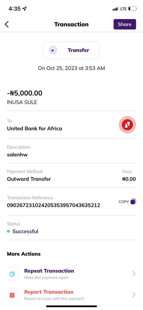 Femzy459's tweet photo. @kudahelp_ng my brother has call your customer care concerning this transaction no response till now if you guys customer care is not functioning anymore we need you to let us know publicly https://t.co/QOodqHBkFn