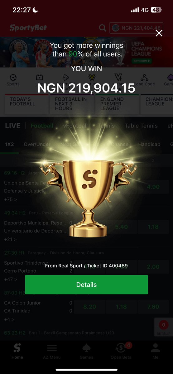 CallMeKenny001's tweet photo. @TheLockTips Boss I won from your game yesterday , thanks so much, though I wasn’t following you on twitter, I didn’t know how the game came across to me, thanks so much, let’s win more ✅✅✅✅✅✅✅ https://t.co/ud1BTk8YK0