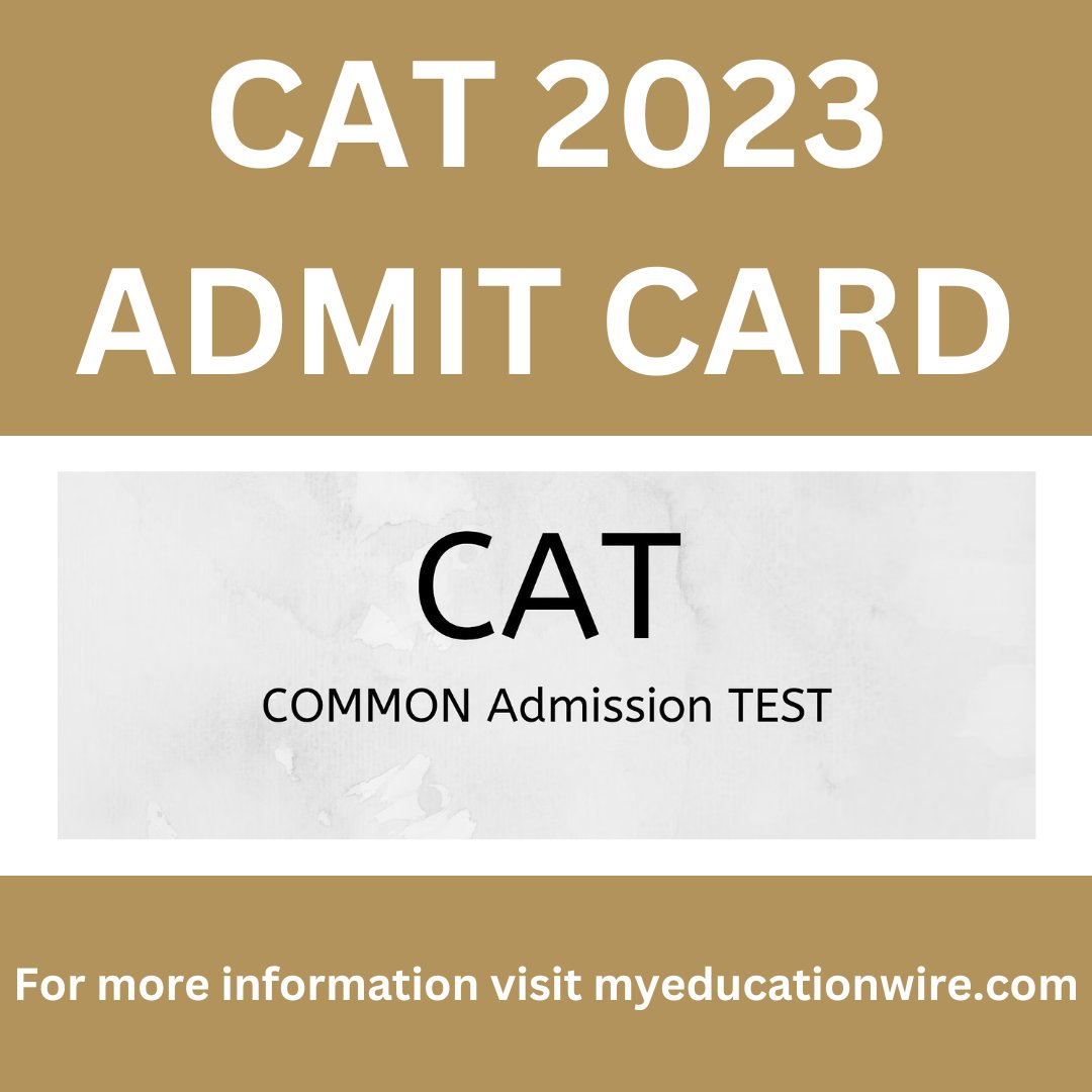 myeducationwire's tweet image. CAT 2023 Admit Card is now available! Ensure a smooth examination experience by downloading your admit card today. Don&apos;t miss this crucial step for your CAT exam success!

Visit our Website for more information :   myeducationwire.com/cat-2023-admit…

#catexam2023 #catexam