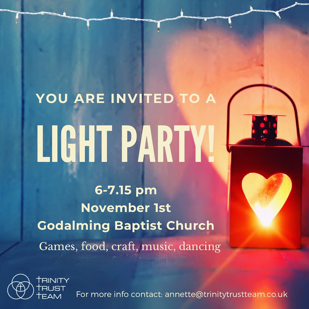Next week we are having a light party at Fusion. Please come along and bring your friends 😊🙏 #lightparty #Godalming #childrensactivities #trinitytrustteam