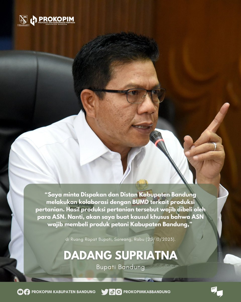 ProkopimKabBdg's tweet image. Wargi Bandung Bedas…

Selain itu, sebagai upaya menjaga ketahanan pangan, Bupati @dadangsupriatna juga mengusulkan agar membentuk generasi muda petani.

#kabbandung #bandungbedas #audiensi