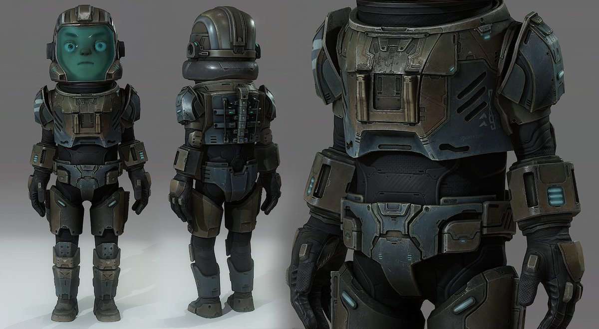 Danduw3d's tweet image. Scifi armour renders in engine! S&amp;amp;box looking spicy #gamedev #gameart #source2