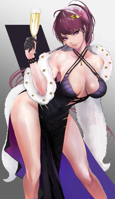ドラ姐さんのドレス、そろそろ新しいの描こうかと思う #NIKKE #ニケ #メガニケ