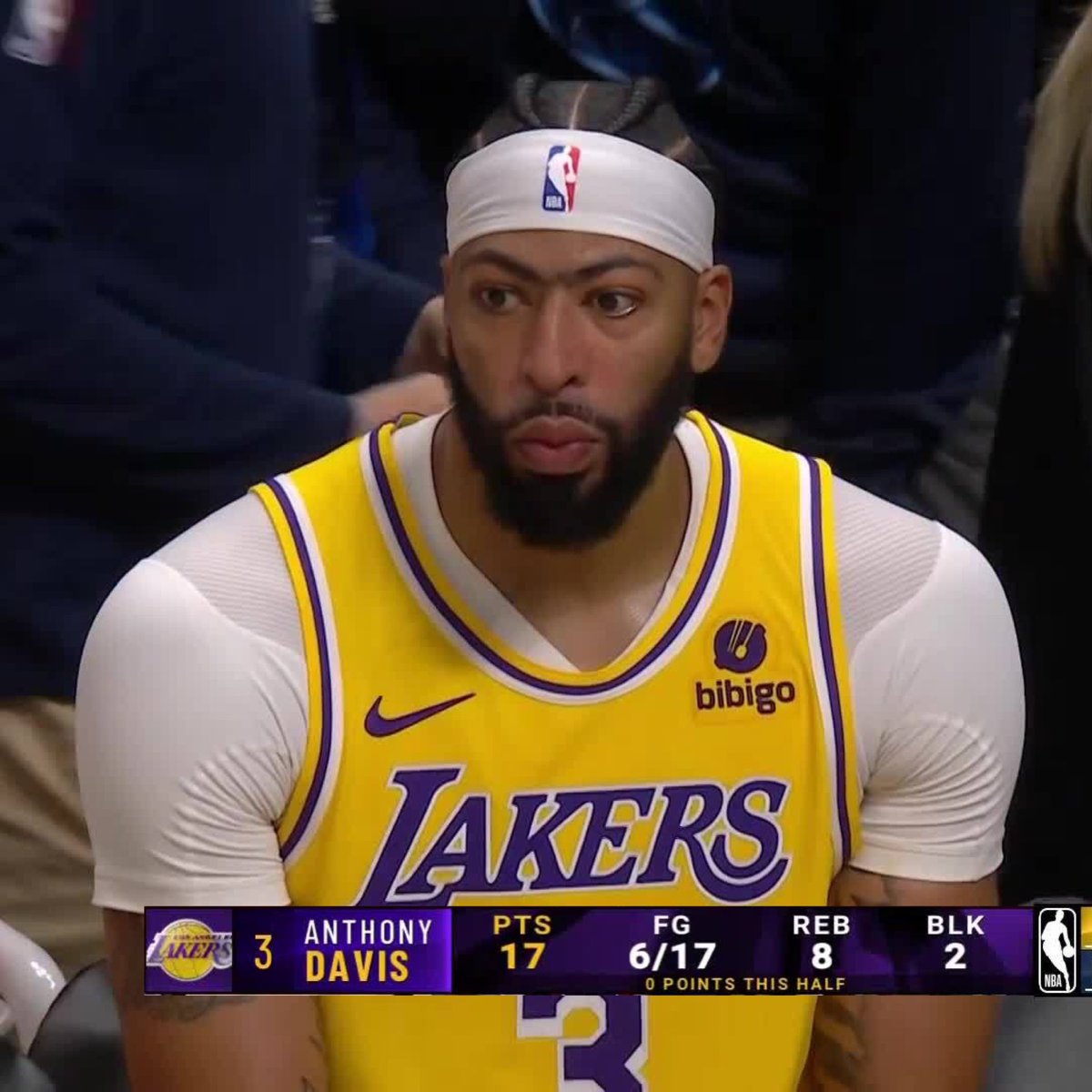 AD didn’t score a single bucket in the second half 😳