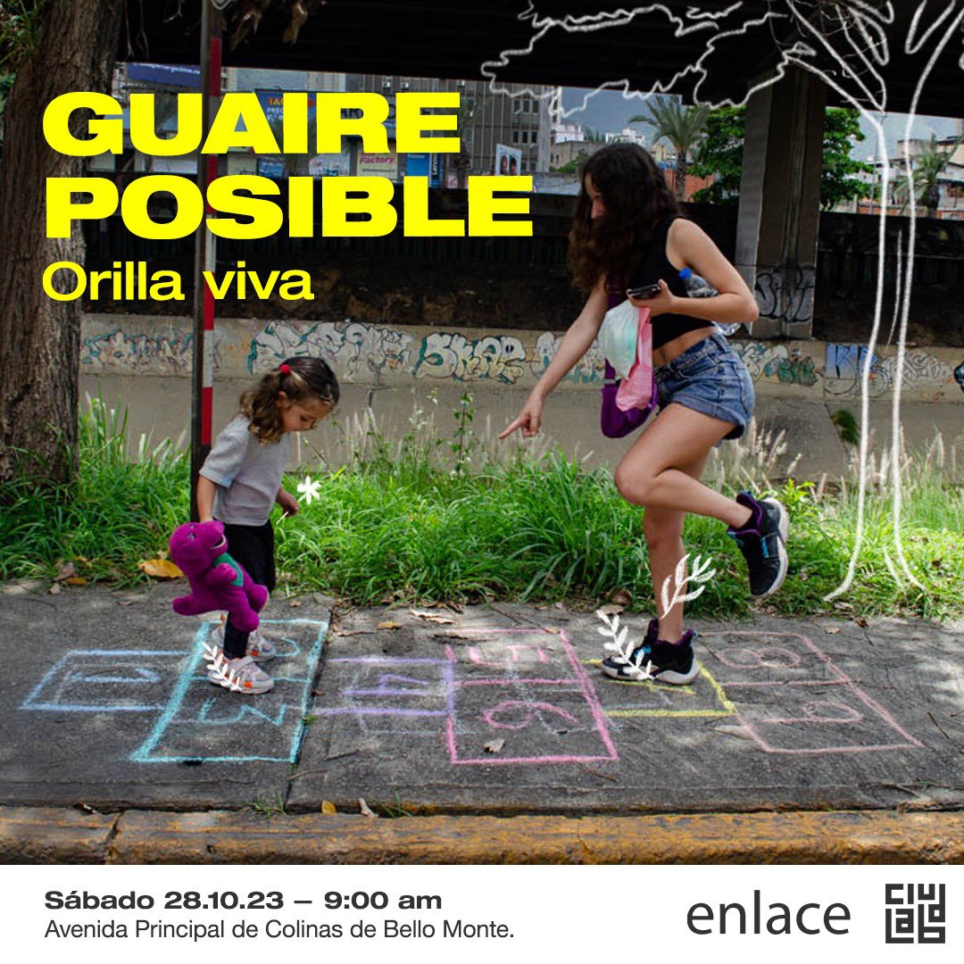 Este sábado. Av Principal de Colinas de Bello Monte. 

Nada se transforma realmente si no hay deseo de transformación de por medio. Más espacio para andar, pedalear, jugar. 

Lléguense el sábado. A pie, en bici.
#ElGuaireEsElHilo