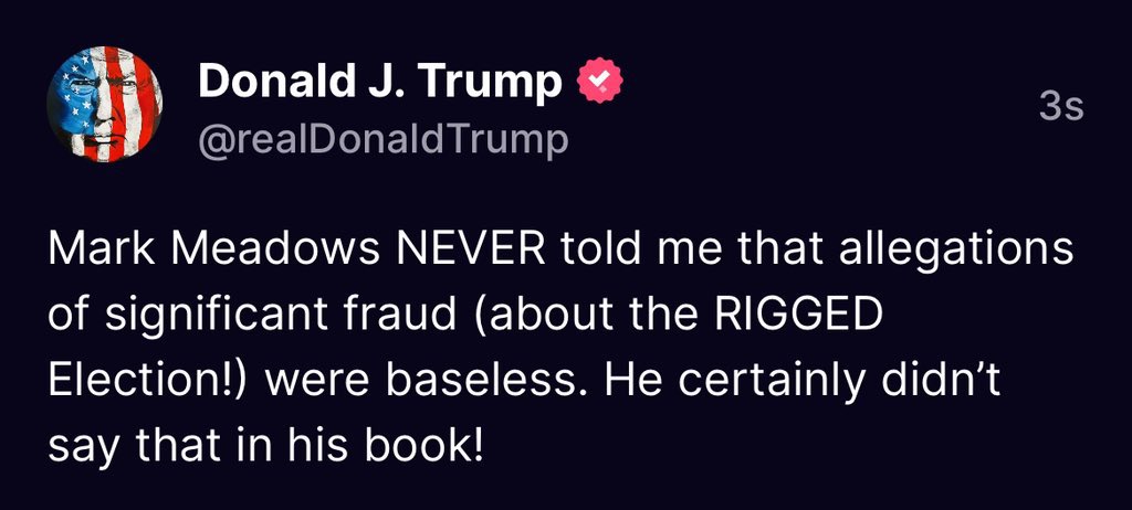 pattyeludwig's tweet image. And he's on a gag-order-breaking roll.  Now let's go for Meadows in the Federal case! Yep, he definitely wants to go to jail, asap please. #witnessintimidation