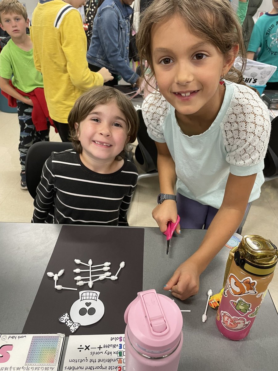 Such a fun skeleton craft with our first grade buddies 👻🎃💀 #iginspires #RTSD26LifeReady