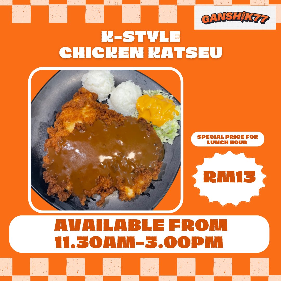 ganshik77's tweet photo. Muslim owned korean food stall
📍Ganshik77,Seksyen 19 (Shah Alam)
⏰11.30AM-7PM (Weekdays)
2.00-8.00PM (Sunday)

Available on grabfood,foodpanda,shopeefood https://t.co/OmtkdrQilL