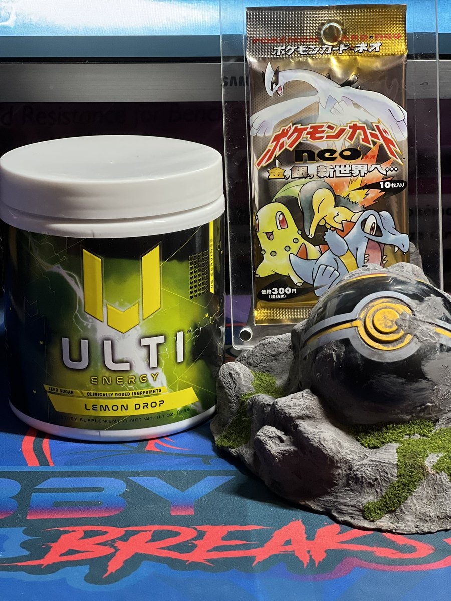 Just the best Energy Drink with the best Pokémon Pack! @ulti_supps Make sure to grab yourself some Ulti at Ultisupps.com and use CODE: HOBBYCRAFT 10% off your entire order. #ultisupps #ultienergy #ultienergypartner #pokemon #neogenesis #pokemoncommunity #energydrink