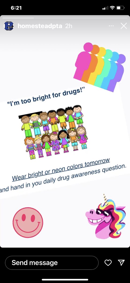 Red Ribbon Week. Wednesday day is neon day! <a href="/Homestead_PTA/">Homestead PTA</a>