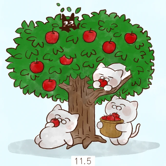 11月5日【いいりんごの日】 いい(11)りんご(5)の語呂合せから青森県が制定しました