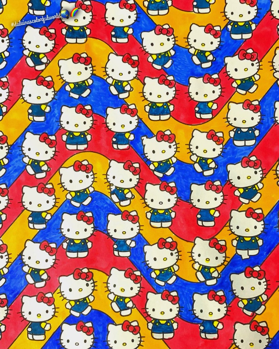 bonbonsandbooks's tweet photo. • Done ✔️ from the book #hellokittyandfriendsamazingworldletsgo #sanrio 
• Book is by #bendon #dalainascolorfulworld 🌏🌈
• Using #temumarkers #touchmarkers #hellokitty #adultcoloring https://t.co/wA4NJPHO3Q