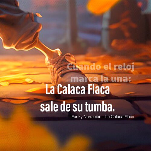 La Calaca Flaca está RECARGADA

Igual de flaca, pero recargada.

Está esperando a que el reloj marque la hora para salir de su tumba e irse de fiesta.

Lanzamiento 
27-10-2023

#DiaDeMuertos2023 #DiaDeMuertos