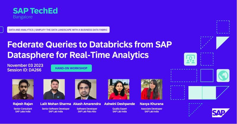 #Federated #Analytics is an architecture pattern that distributes queries directly to sources via the #SAPDatasphere. Join this #handson session during #SAPTechEd 2023 curated by our colleagues. Learn and try out the scenario of Federated analytics on #SAPAnalyticsCloud by