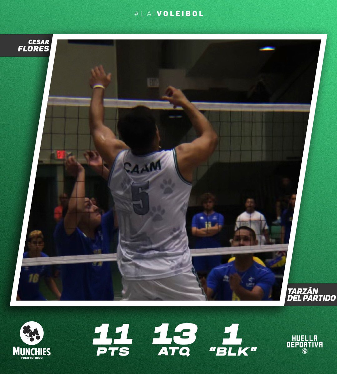 DeportivaHuella's tweet photo. @uprm @UPRAGOFICIAL @munchies_pr @cgerum ¡F L 🏐 R E S ! 

El Tarzán César Flores estuvo imparable en la noche de hoy. 🔥 https://t.co/jW3fo5mozK