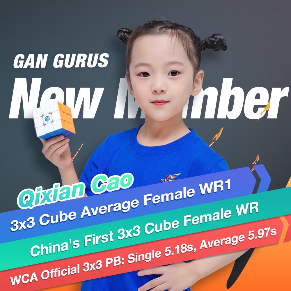 gancube's tweet photo. Let's say Hi to our dynamic and energetic NEW GAN GURUS members!
Qixian Cao, 3×3 Cube Average Female WR 1
Xuanyi Geng, 3×3 Cube Average AsR 9, NR 6
#GANCUBE #GANSpeedcube #GANGURUS #qixiancao #xuanyigeng #CubingNewAge #CubingEvolved #cubinglife #speedcube #speedcubing https://t.co/K7Bs2r7vP2