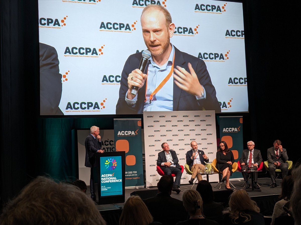 Ageing Australia (@ageing_au) on Twitter photo "The Taskforce is an incredible opportunity for our sector and is a big deal, that’s not lost on any of us." <a href="/tom_symondson/">Tom Symondson</a> ACCPA CEO.
#ACCPANC23 #AgeOfChange "The Taskforce is an incredible opportunity for our sector and is a big deal, that’s not lost on any of us." <a href="/tom_symondson/">Tom Symondson</a> ACCPA CEO.
#ACCPANC23 #AgeOfChange