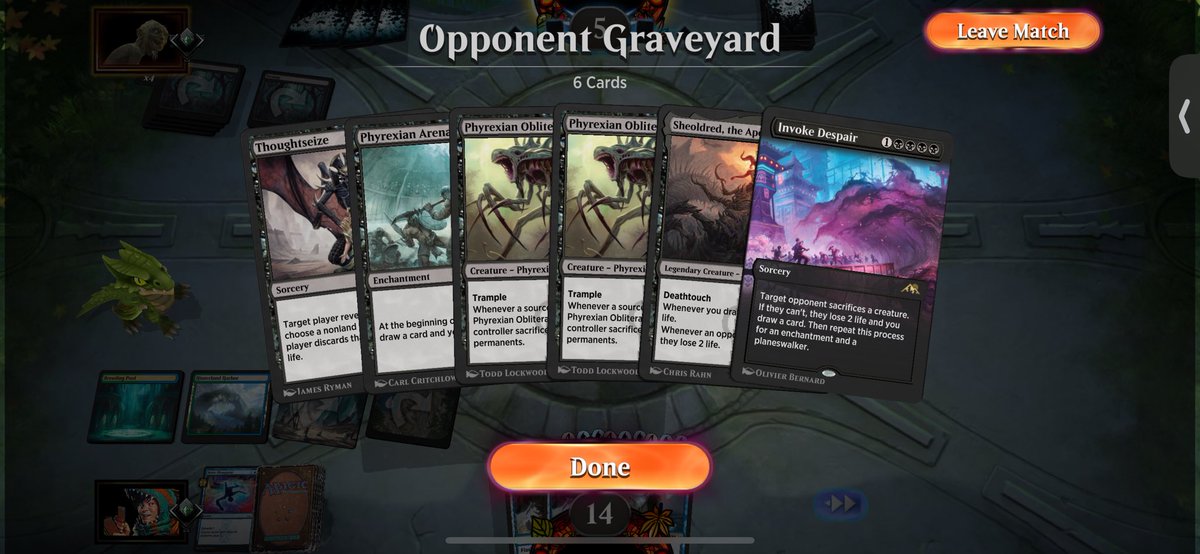 LeroyHayabusa's tweet photo. The only good T1 Thoughtseize! Also, nice to finally say FU to mono black for the rest of this game! #Explorer #MtGArena #mtg #mtga #magicthegathering #Magic #SimicFlash https://t.co/z1SgIb5PUh