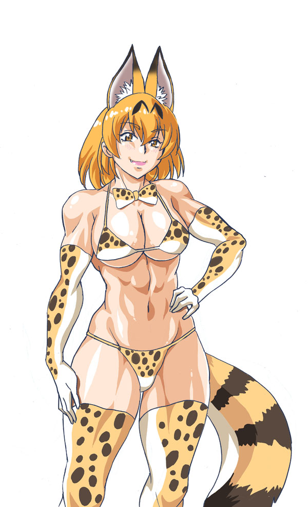 #自分の好きなキャラ一人の画像を四枚貼る 
似てないけどサーバルちゃん。 