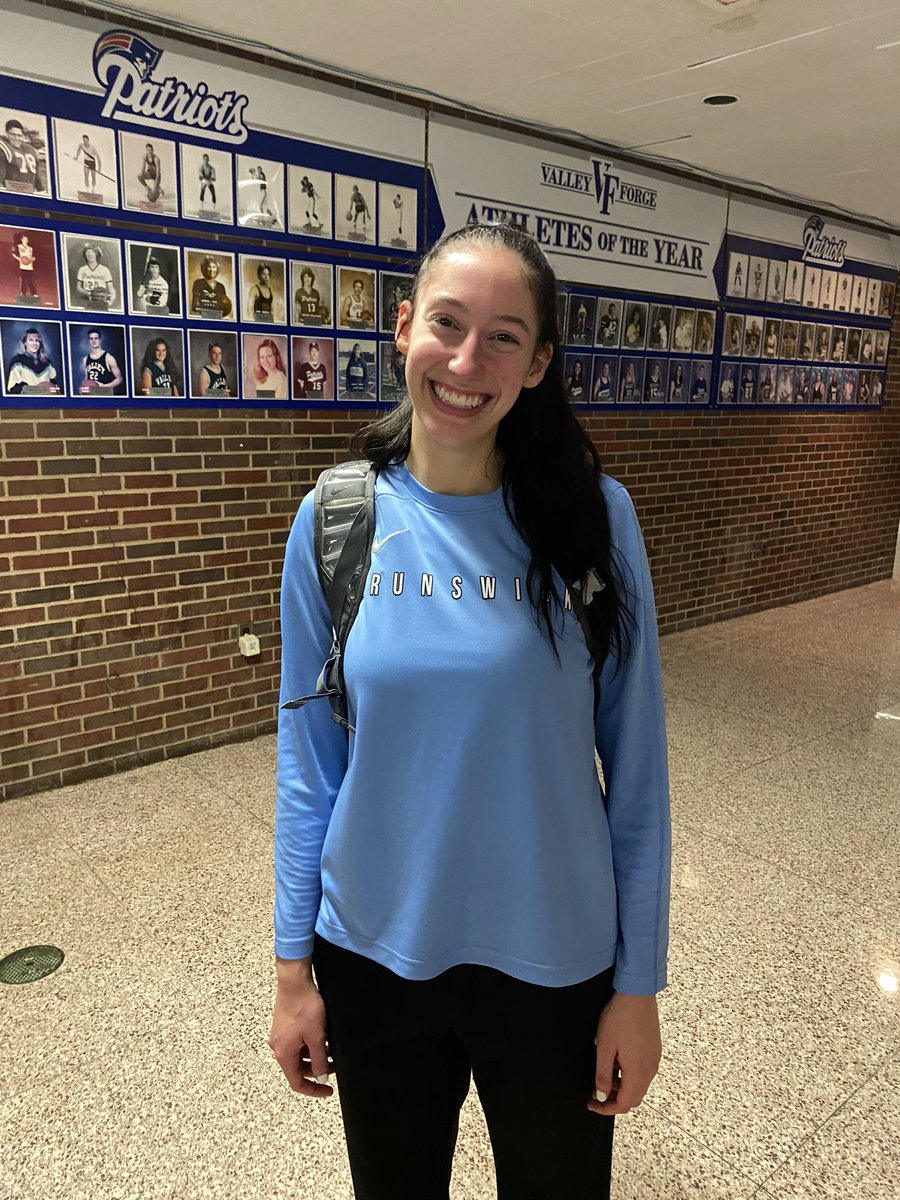 VB: <a href="/hoban/">Archbishop Hoban High School</a> 25-19-19-25-15, <a href="/BHSgirlsvball/">Brunswick coach</a> 21-25-25-14-12 in Valley Forge D-1 District semifinals .. 
Senior outside hitter <a href="/SaraKrizsa/">Sara Krizsa</a> fired her 1,000th career kill on the 16th point of the fifth set, becoming the 7th player in Medina County history to reach the milestone